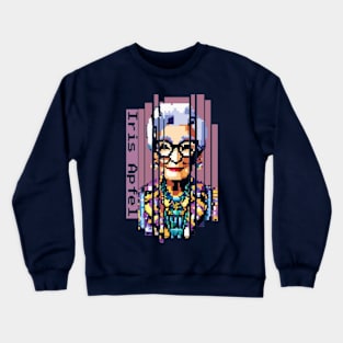 Iris Apfel Fashion Pixel Crewneck Sweatshirt